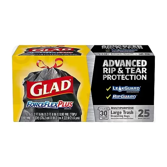 Glad Fflex Lrg Drawstrng 30gal