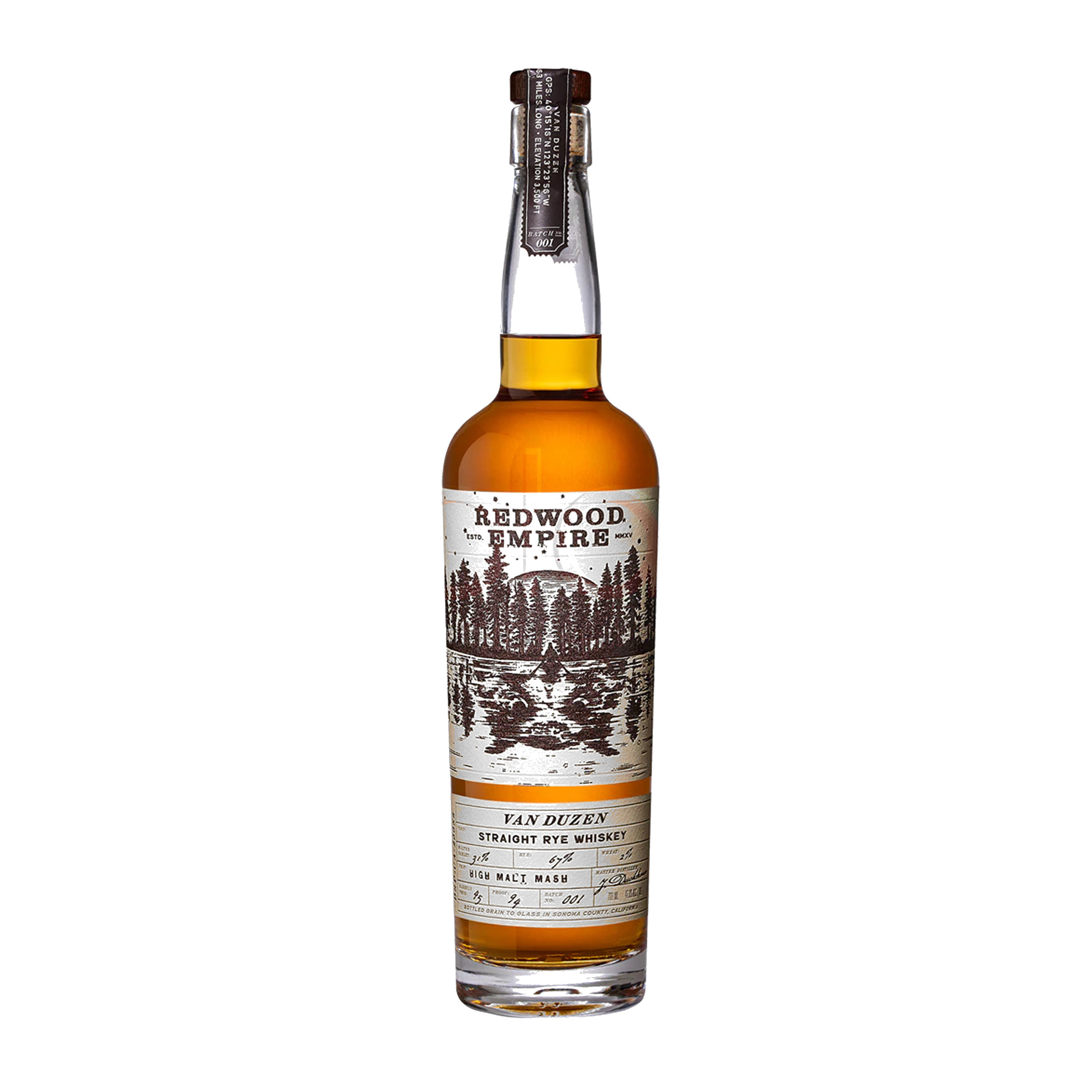 REDWOOD EMPIRE Vanduzen Rye 750 ML at CBC Liquors, Westford, Westford MA