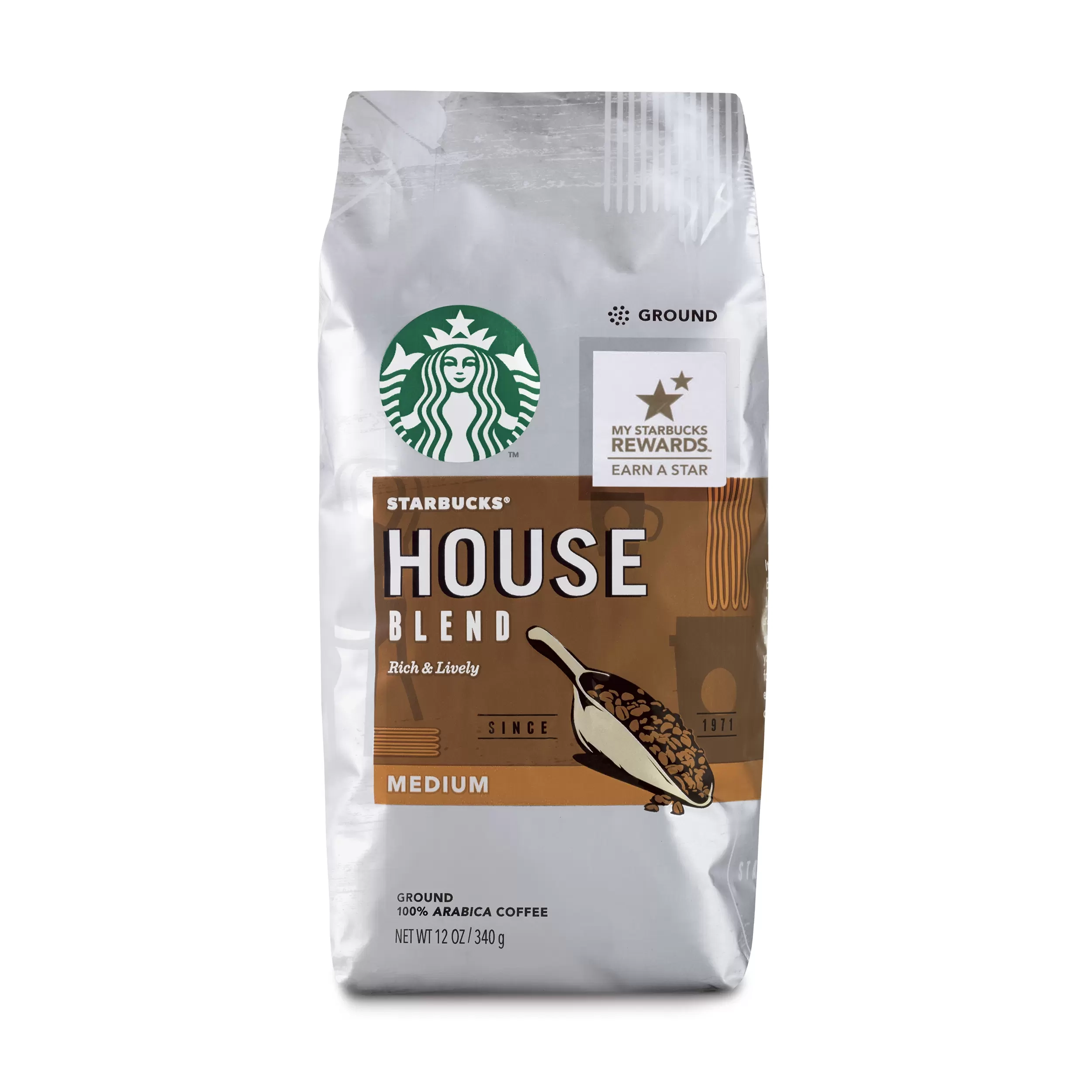 Starbucks Medium Roast Ground Coffee — House Blend —