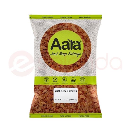 AARA GOLDEN RAISINS: 400GM