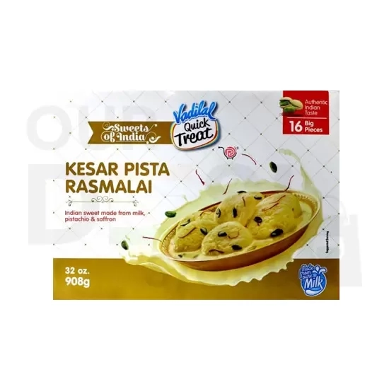KESAR PISTA RASMALAI: 32OZ KESAR PISTA RASMALAI: 32OZ