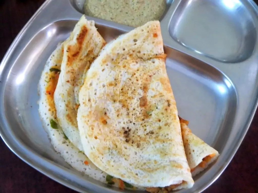 Onion Rava Masala Dosa