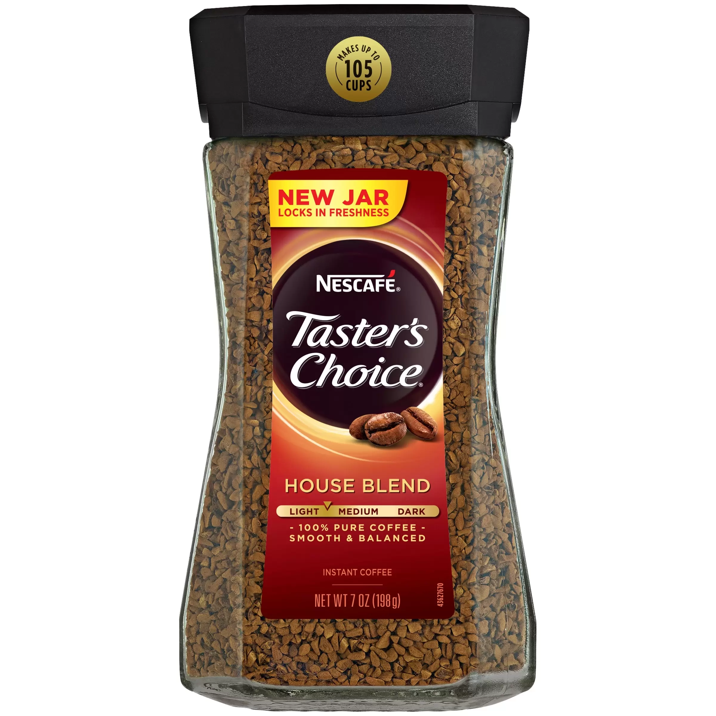 Nescafe Taster's Choice - House Blend Light Medium Roast Instant Coffee,