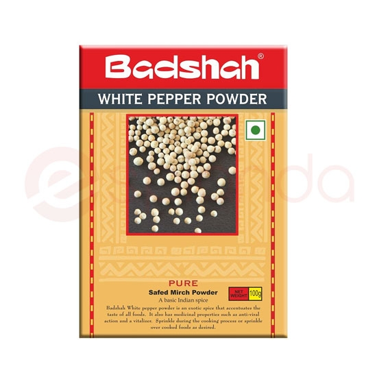 BADSHAH WHITE PEPPER: 100G