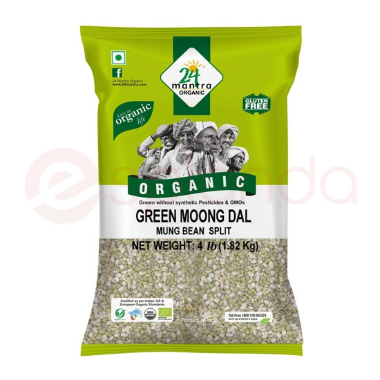 24MANTRA GREEN MOONG SPLIT:4LB