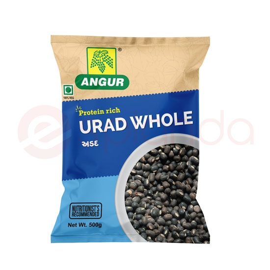 ANGUR URAD WHOLE: 4LB