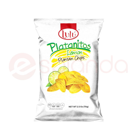 LULU PLANTAIN LEMON CHIPS: 70G