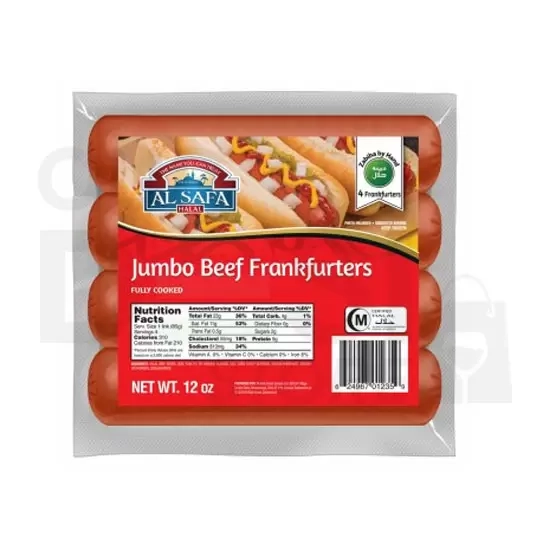 Al Safa Jumbo Beef Frank:12z