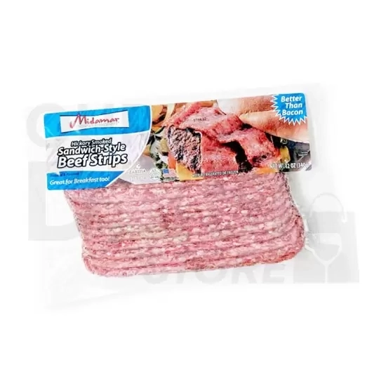 Midamar Beef Strips: 12 Z
