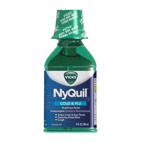 Vicks NyQuil Cold & Flu Nighttime Relief Liquid, Original -