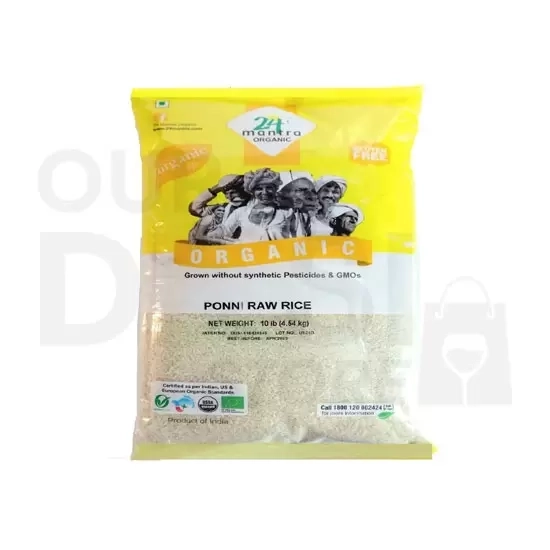 ORGANIC PONNI RAW RICE ;10LB