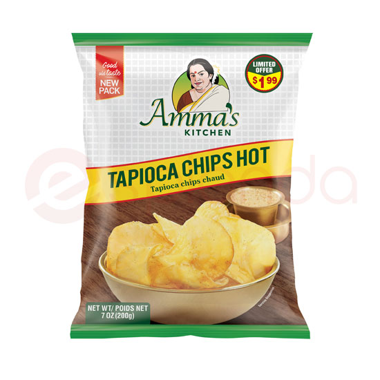 AMMA'S TAPIOCA CHIPS HOT:7OZ