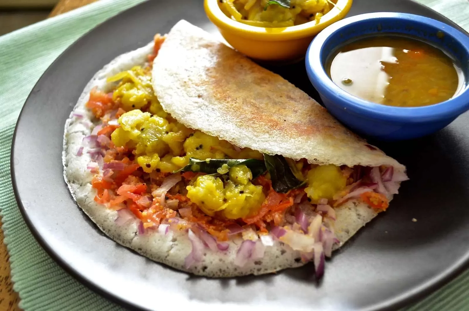 Onion Tomato Masala Dosa