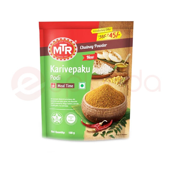 MTR KARIVEPAKU PODI: 100G