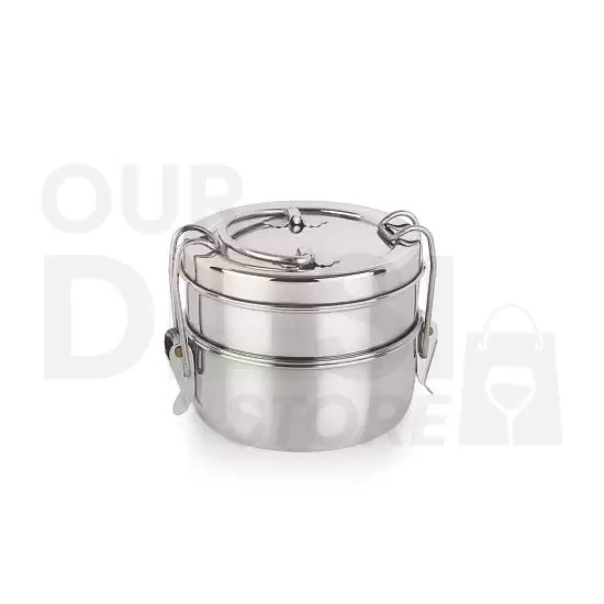 S.STEEL TIFFIN BOX 2 LAVEL