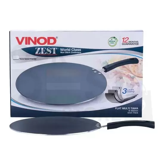VINOD NONSTICK FLAT TAWA -30CM