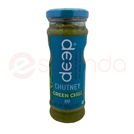 DEEP GREEN CHILLI CHUTNEY:220G