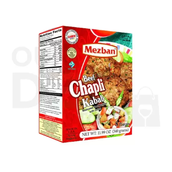 MEZBAN BEEF CHAPLI KABAB : 340