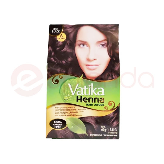 VATIKA HENNA RICH BLACK: 60G