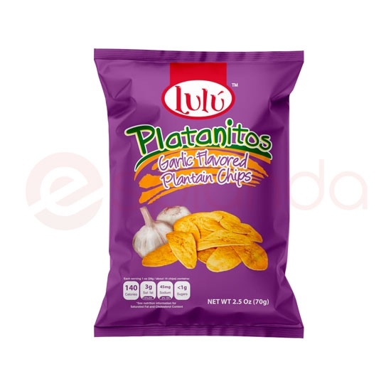 LULU GARLIC PLANTAIN CHIPS:70G